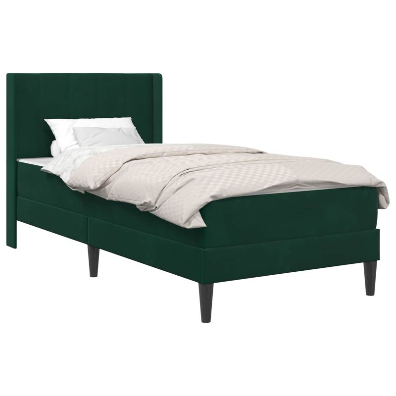 Łóżko Kontynentalne WaszeMeble z Materacem 90x200 cm Zielone WM-3414839 1 szt.