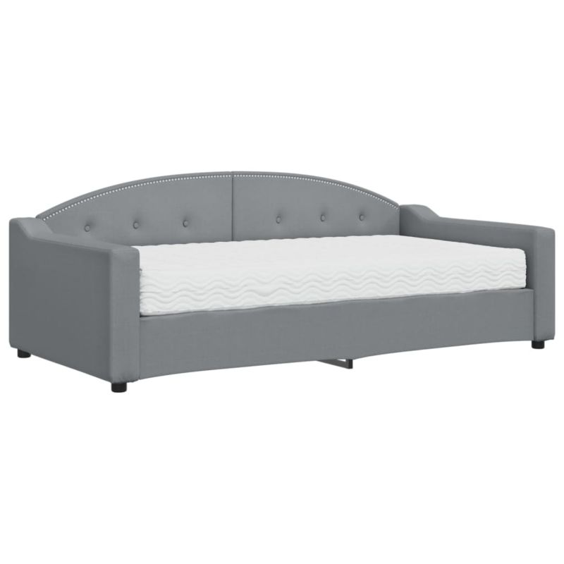 Sofa rozkładana WaszeMeble 90x190 cm Jasnoszary tkanina WM-3197522 1 szt.