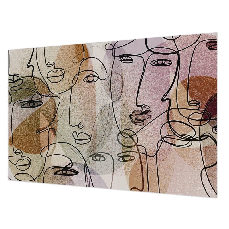 Tapeta Do Biura Tulup 104x70 cm Liniowe Twarze Do Salonu, Do Biura, Do Sypialni 1 szt.