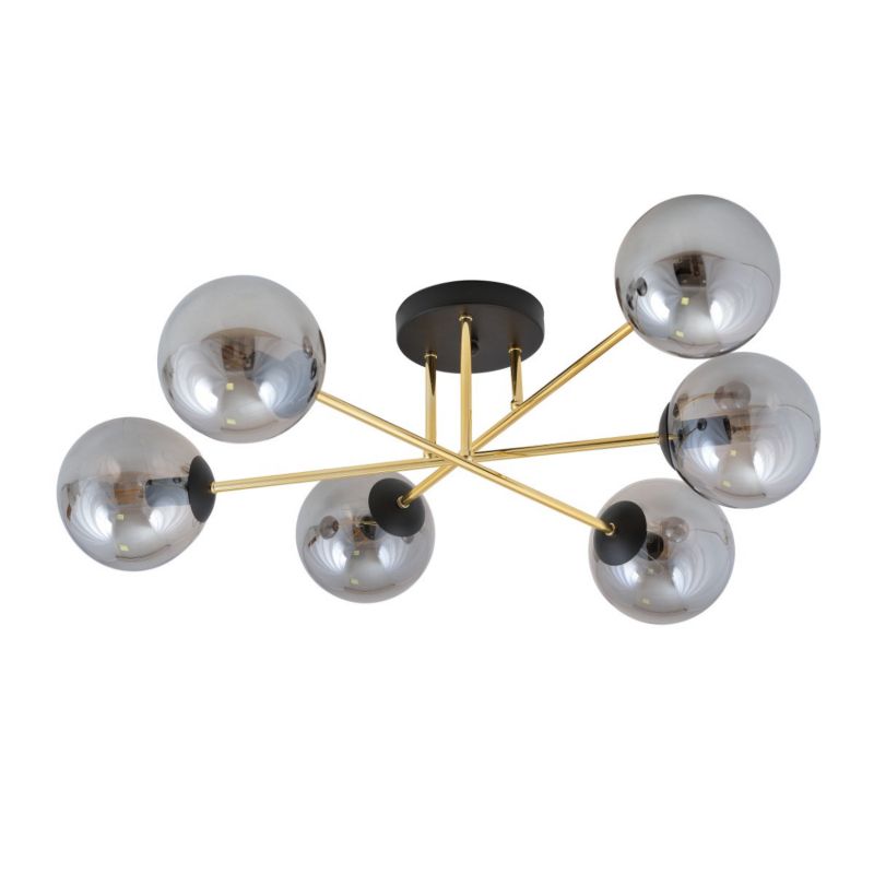 Lampa sufitowa Emibig Magnum złoto-czarna wym: 23 x 55 cm 6xE14 x 10W 1 szt.