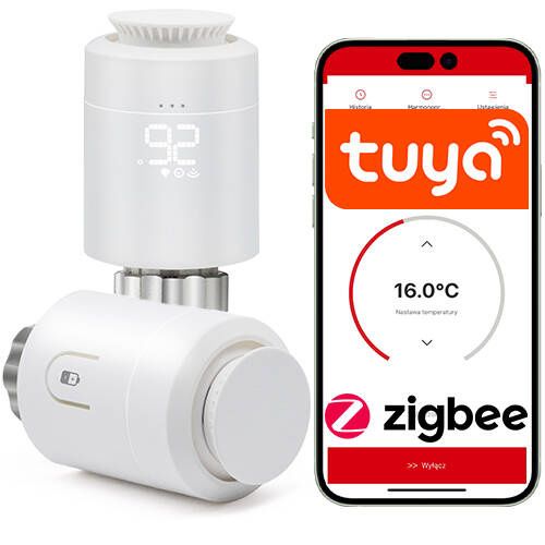Inteligentna głowica termostatyczna Sone Zigbee do sterowania ogrzewaniem Tuya 1 szt.