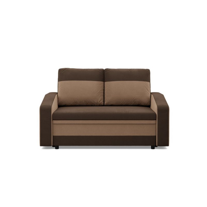 Sofa TYLETEGOTU rozkładana AURELO mikrofaza brąz 1 szt
