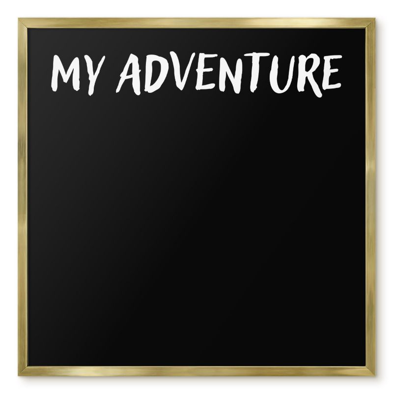 Tablica Magnetyczna Do Sypialni Tulup 50x50 cm My adventure 5 - Złota rama Do salonu, sypialni 1 szt.