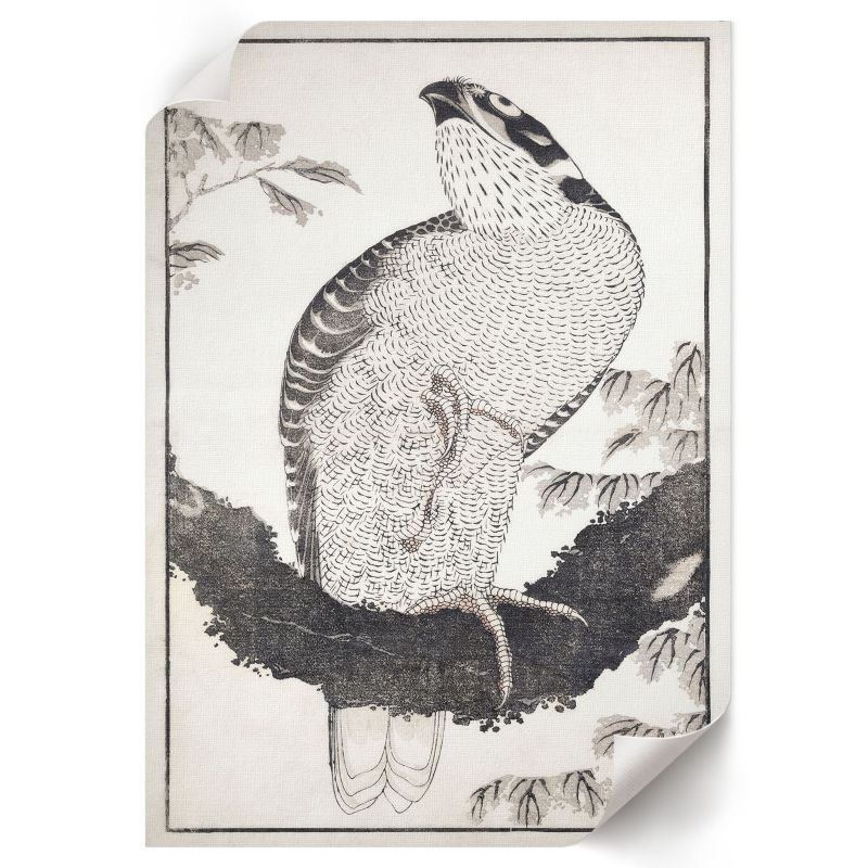 Plakat Do Łazienki ArtPrintCave 21x29,7 cm Ptak Hokusai 1 szt.
