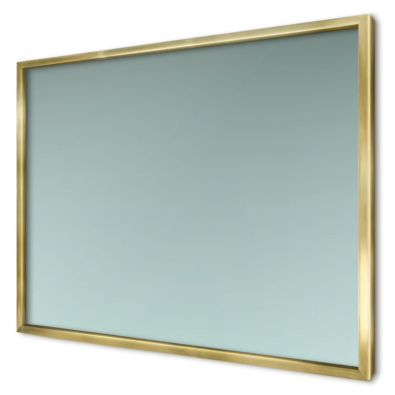 Tablica magnetyczna dekoracyjna Wallfluent 70x50 Turkusowy gradient w złotej ramie 1szt