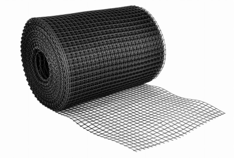 Siatka plastikowa, ogrodzeniowa PrimeGarden woliery drób osłona drzewek i krzewów - 0,8x50 m czarna