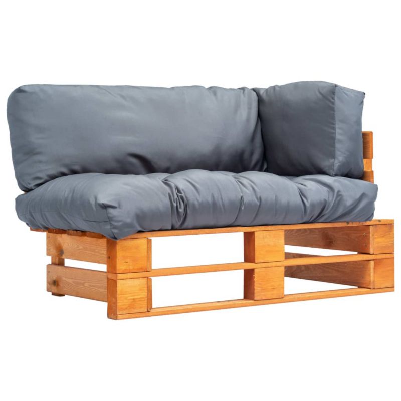 Sofa ogrodowa WaszeMeble z drewna brązowa z poduszkami WM-277447 1 szt.