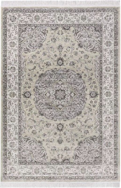 Dywan Nouristan 95x140 cm, Tabriz Casim, beżowo brązowy z frędzlami, do salonu, 1 szt.