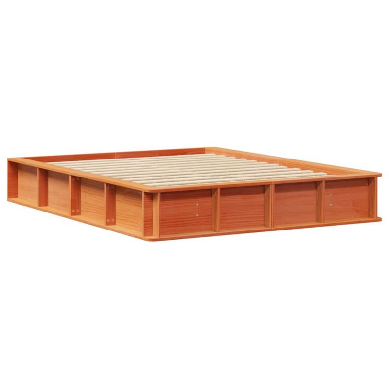 Rama łóżka WaszeMeble 150x200 cm Woskowy brąz sosna WM-3385714 1 szt.