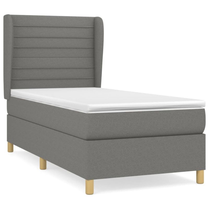 Łóżko kontynentalne WaszeMeble 90x200 cm ciemnoszara WM-3128574 1 szt.