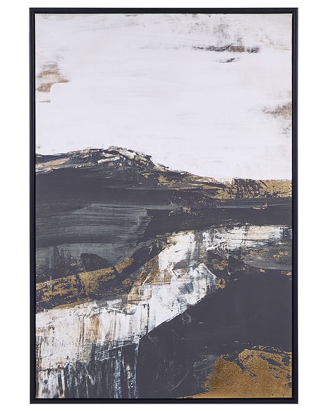 Obraz na płótnie Statte Motyw abstrakcyjny 63 x 93 cm Czarny 1 szt.