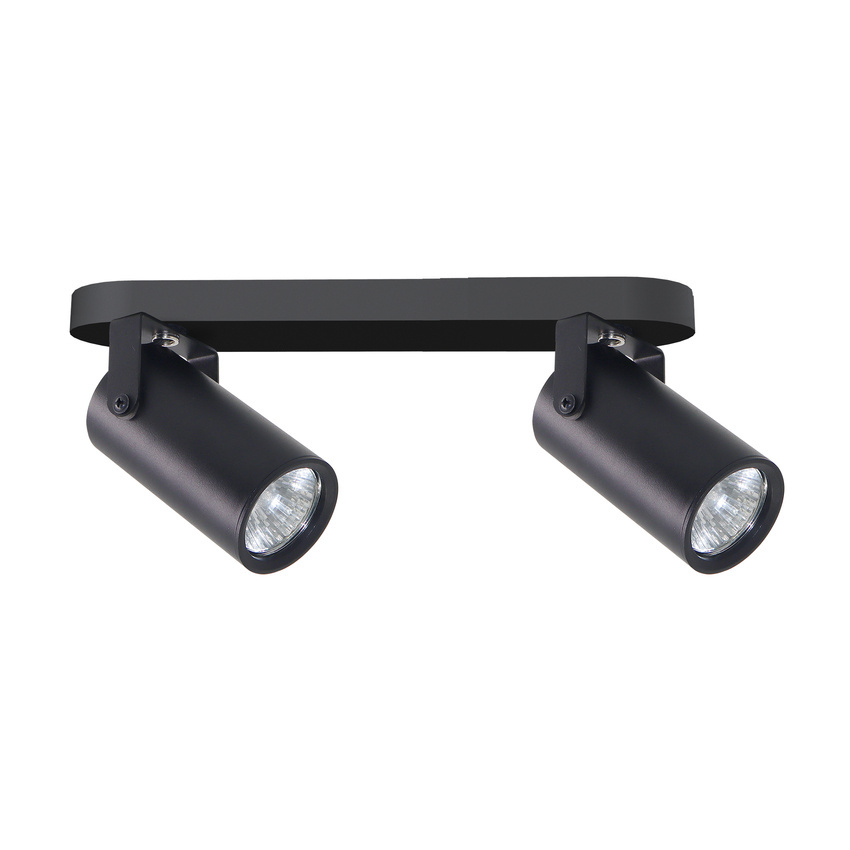Czarna lampa sufitowa listwa 2-punktowa do salonu GARY