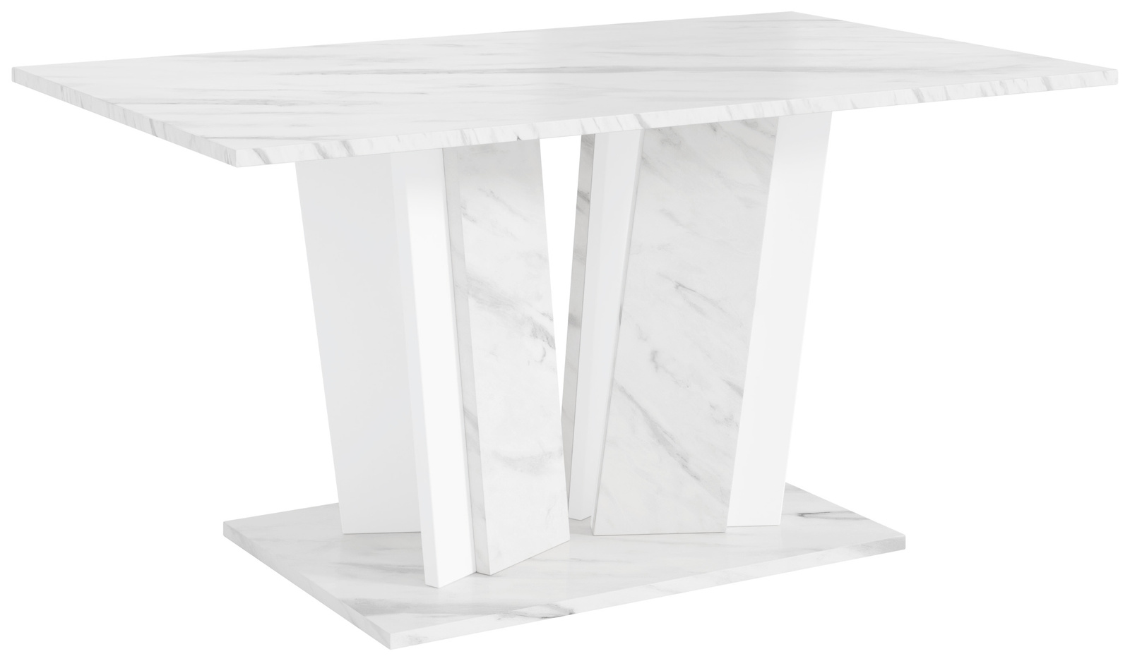 Stolik kawowy do salonu 100x60 cm DENOS biały marmur