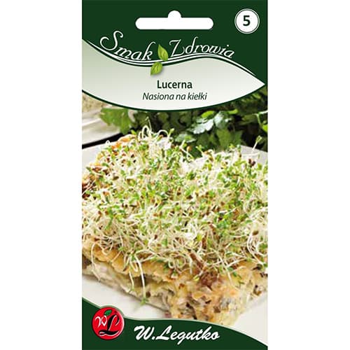 1 szt, Nasiona na kiełki - lucerna - Nasiona: Ilość w opakowaniu: 20 g
