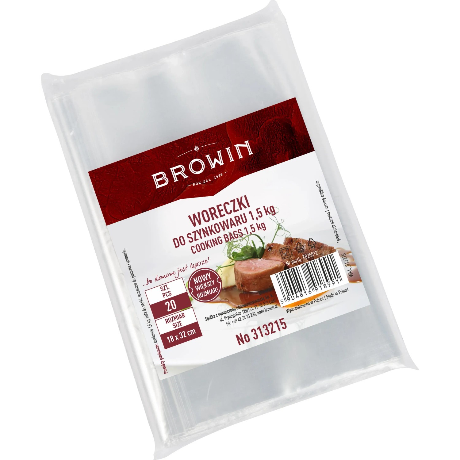 BROWIN Woreczki do szynkowara 1,5 kg
