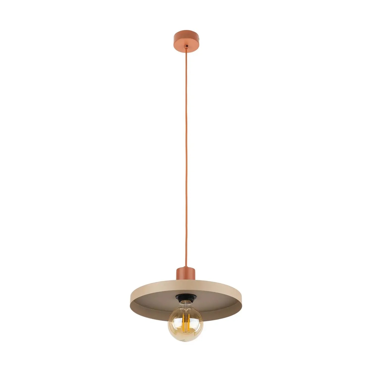 TK Lighting Lampa wisząca SILA BRICK SABIA 1xE27 15W ceglasto-beżowa