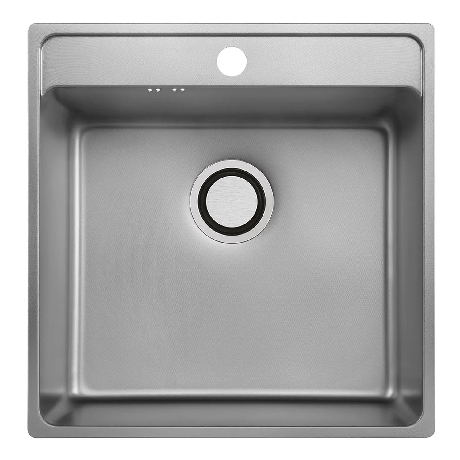Laveo Zlewozmywak wpuszczany BESOS 1-komorowy inox len - 49 x 48 cm