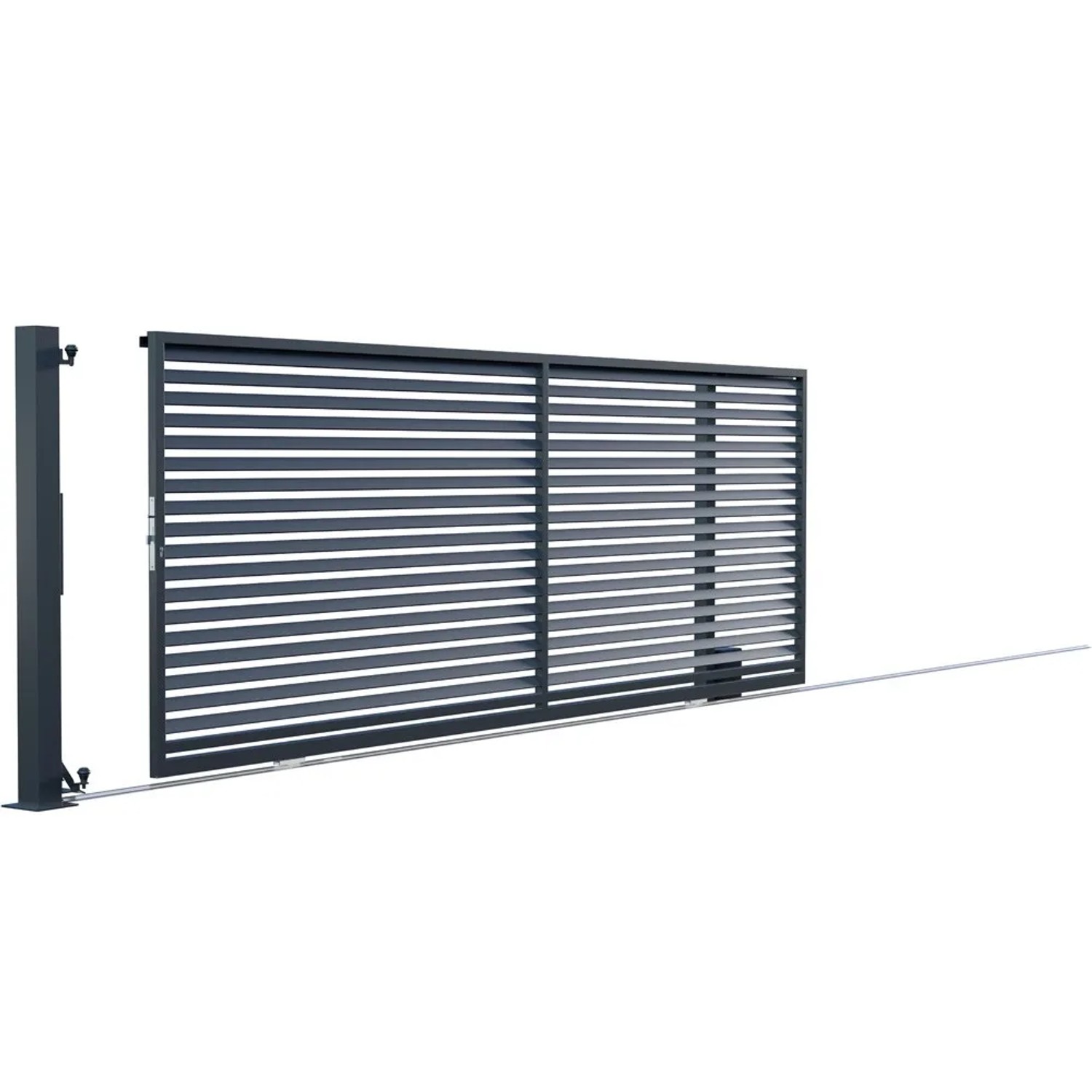 Polargos Brama Bryza bez przeciwwagi prawa antracyt 400 x 152 cm