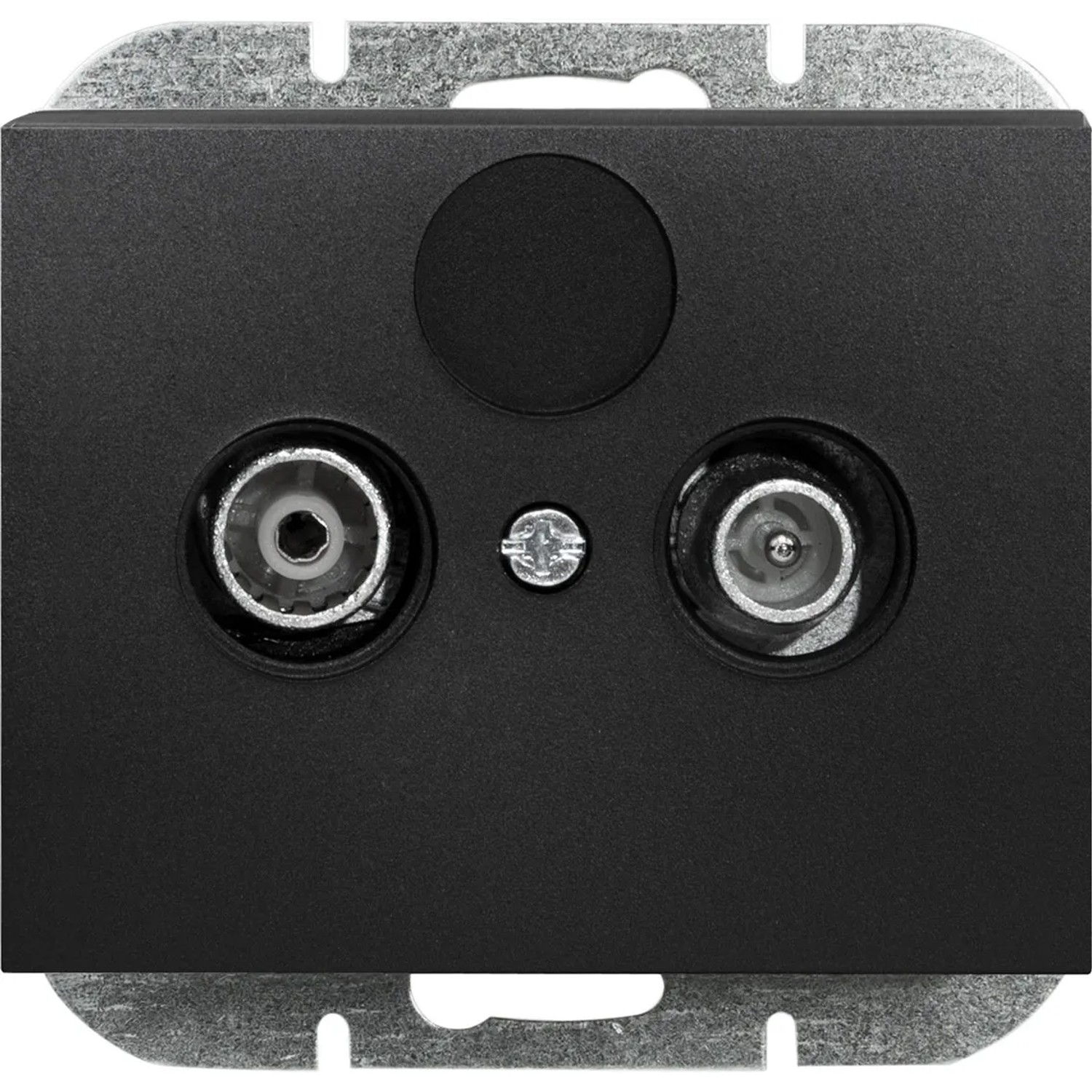 Gniazdo Onyx RTV czarny mat