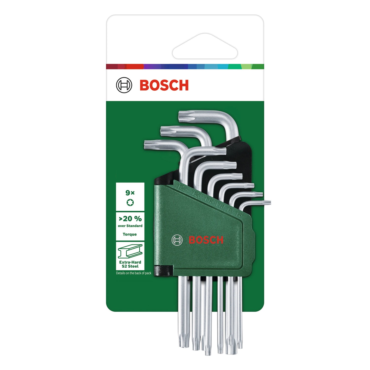 Bosch Zestaw kluczy Torx - 9 cz.