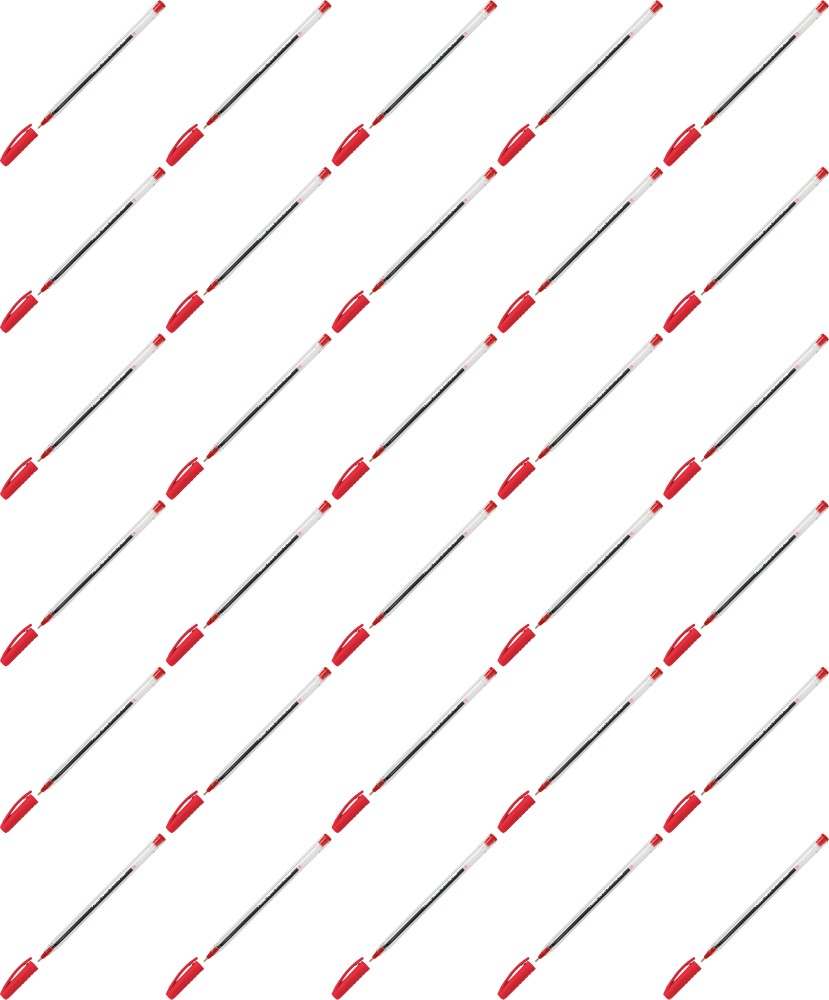 50x Długopis Toma Pionier TO-023, 1.0mm, czerwony