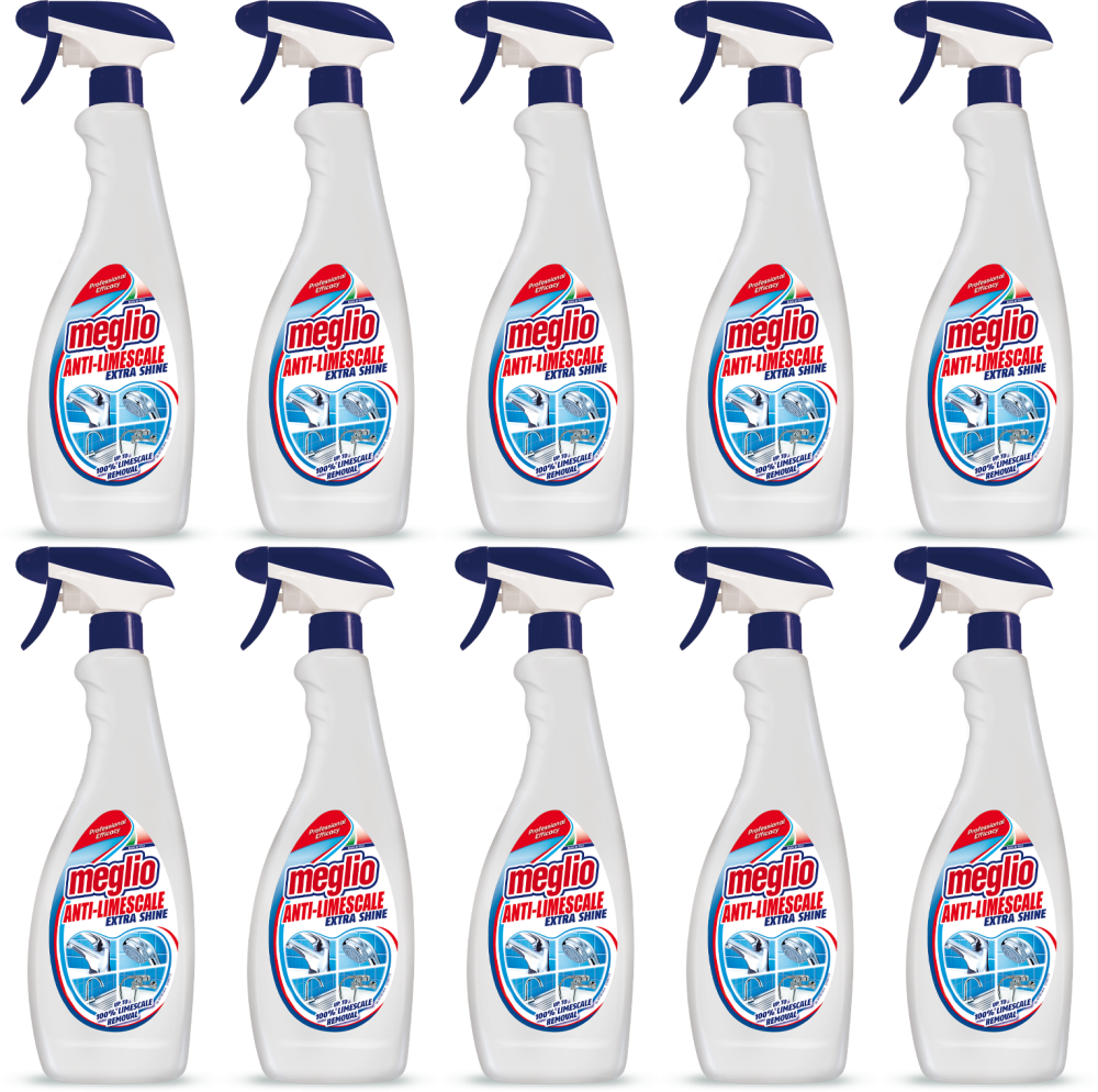 10x Płyn Meglio Anti-Limescale - odkamieniacz, z rozpylaczem, 650ml