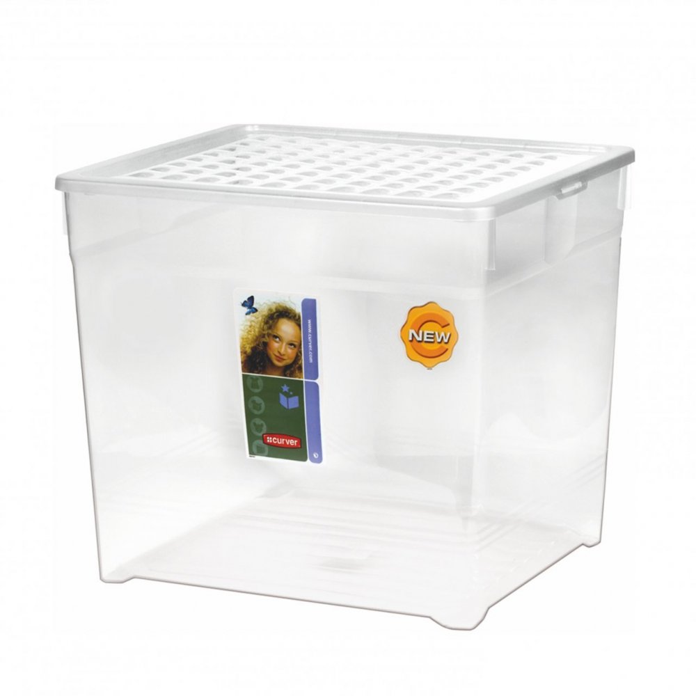 Pojemnik do przechowywania Curver, 39.5x34.2x34.3cm, 33l, przezroczysty