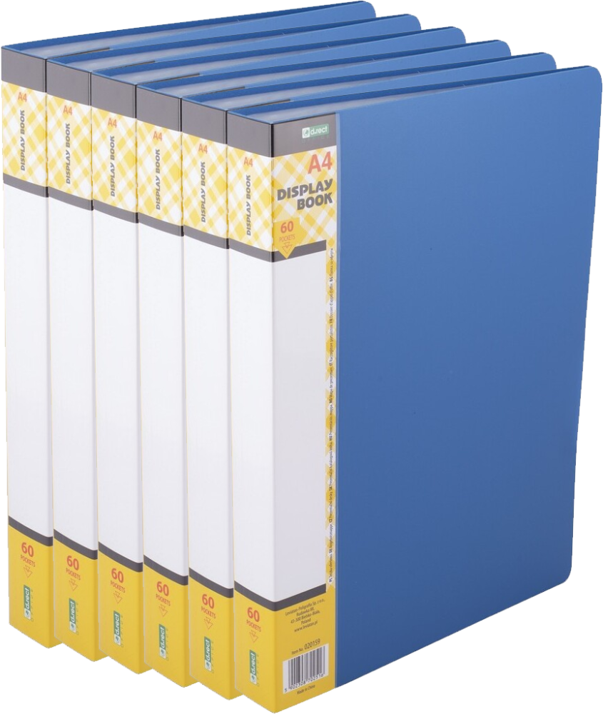 6x Album ofertowy D.Rect, A4, 60 koszulek, niebieski