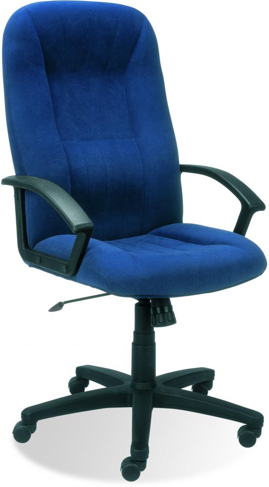 Fotel biurowy - gabinetowy Nowy Styl Mefisto M-62, welur, granatowy