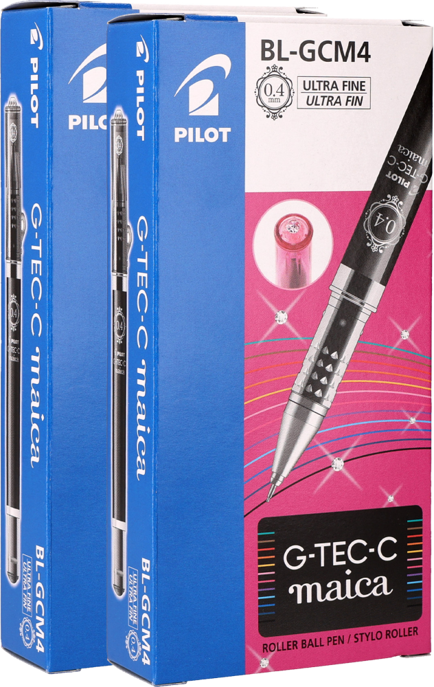 24x Długopis żelowy Pilot G-Tec Maica, 0.4mm, niebieski