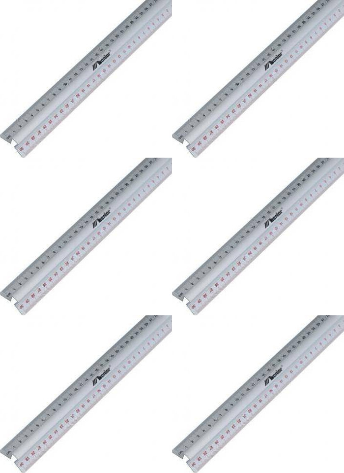 6x Linijka aluminiowa Leniar, z uchwytem, 100 cm
