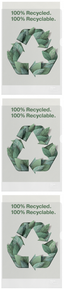 3x Ofertówki groszkowe Esselte Recycled Premium "L", A4, 100μm, 100 sztuk, transparentny