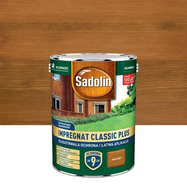 Impregnat wodny Sadolin Classic Plus 4,5L Dąb jasny