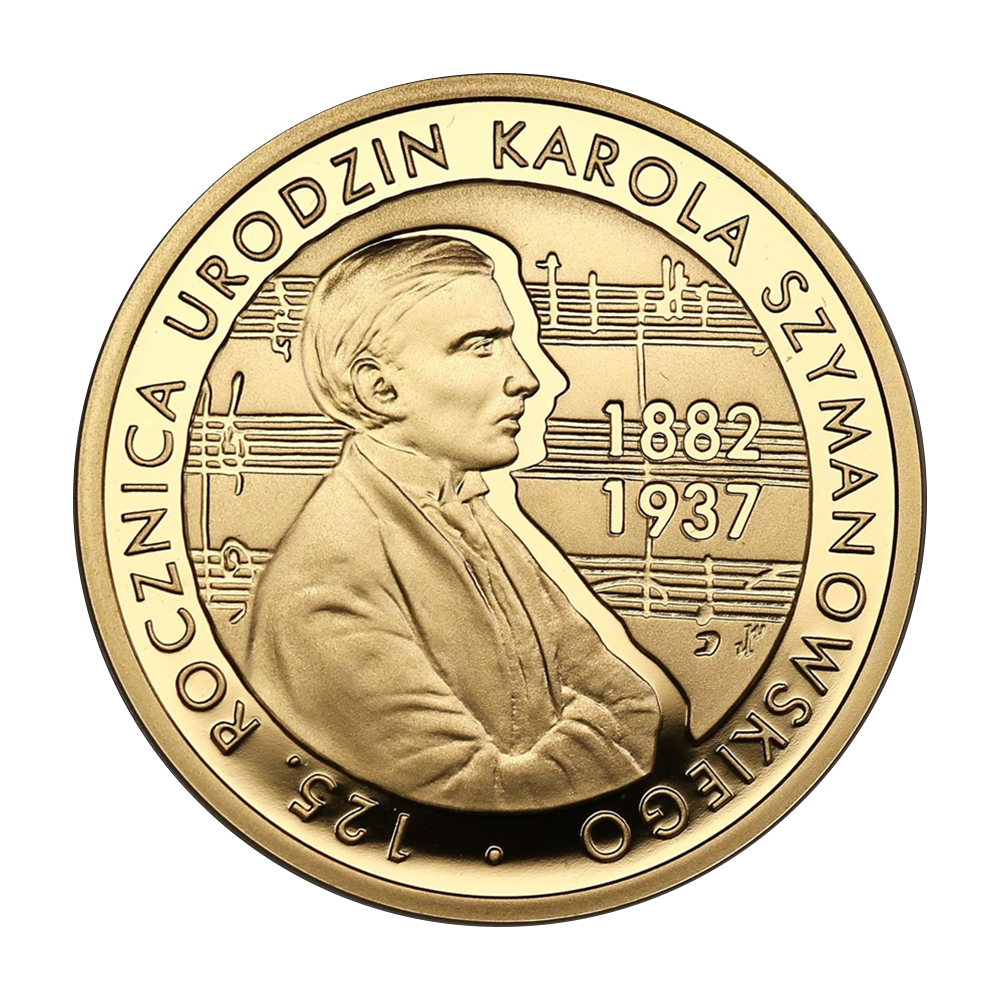 Złota moneta 200 zł 125. rocznica urodzin Karola Szymanowskiego (1882-1937) 2007 - wysyłka 24 h! - Mennica Skarbowa