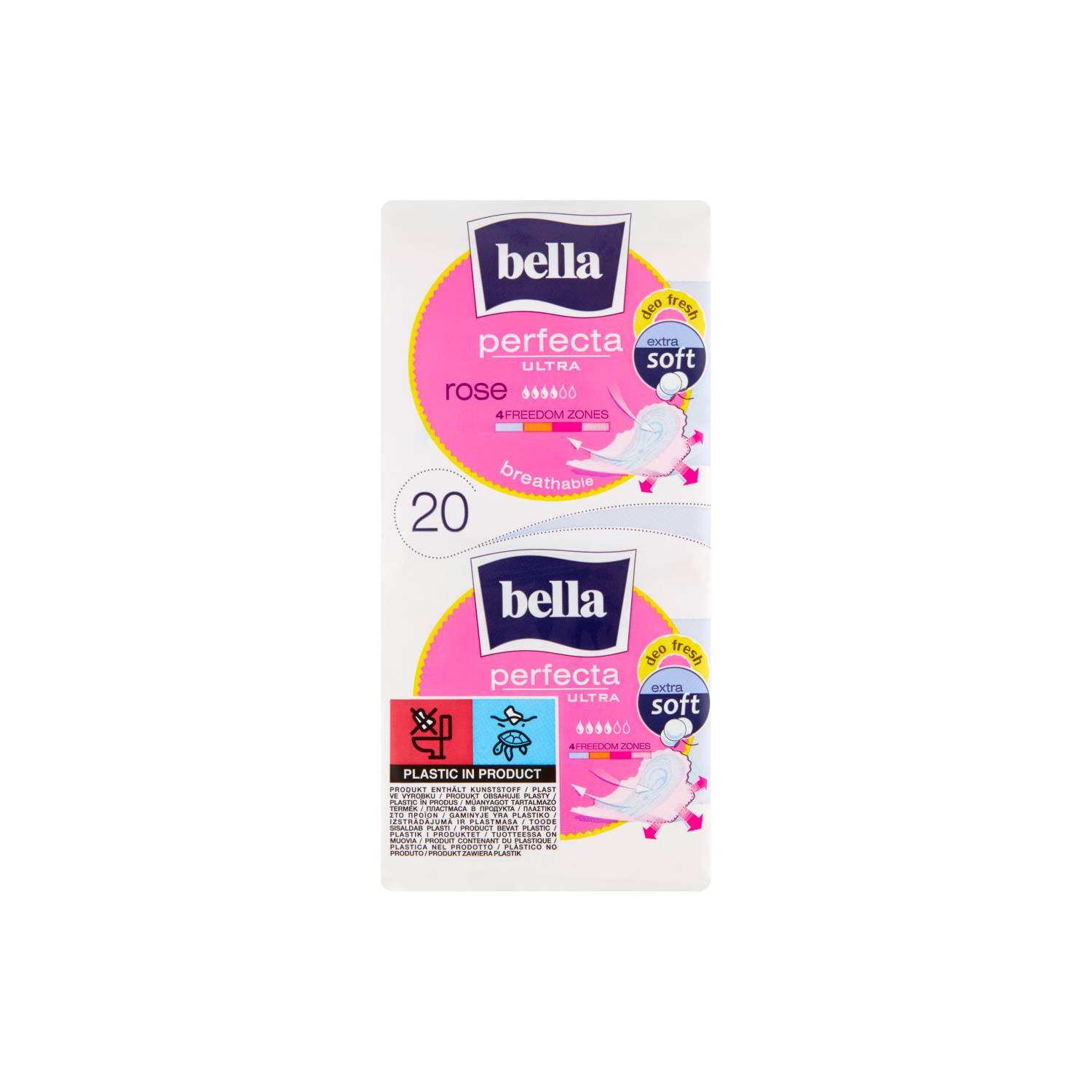 Bella perfecta ultra rose - podpaski, ze skrzydełkami, 20 sztuk