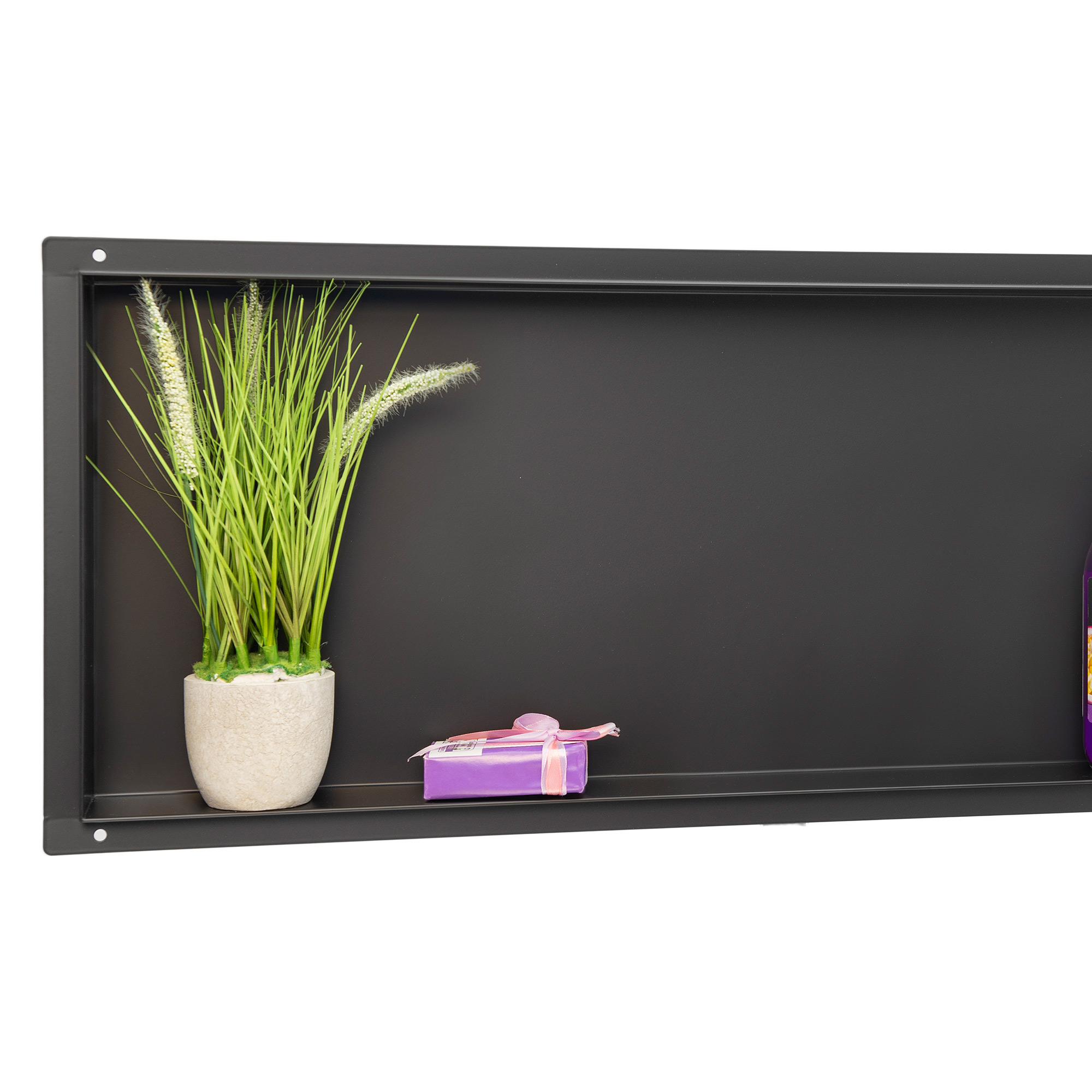 Balneo Wall-Box No Rim Black półka wnękowa 30x90x10 cm czarna OB-BL6-NR
