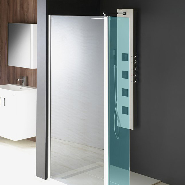 Polysan Modular Shower Walk-In ścianka prysznicowa 100 cm frontowa chrom/szkło przezroczyste MS3A-100