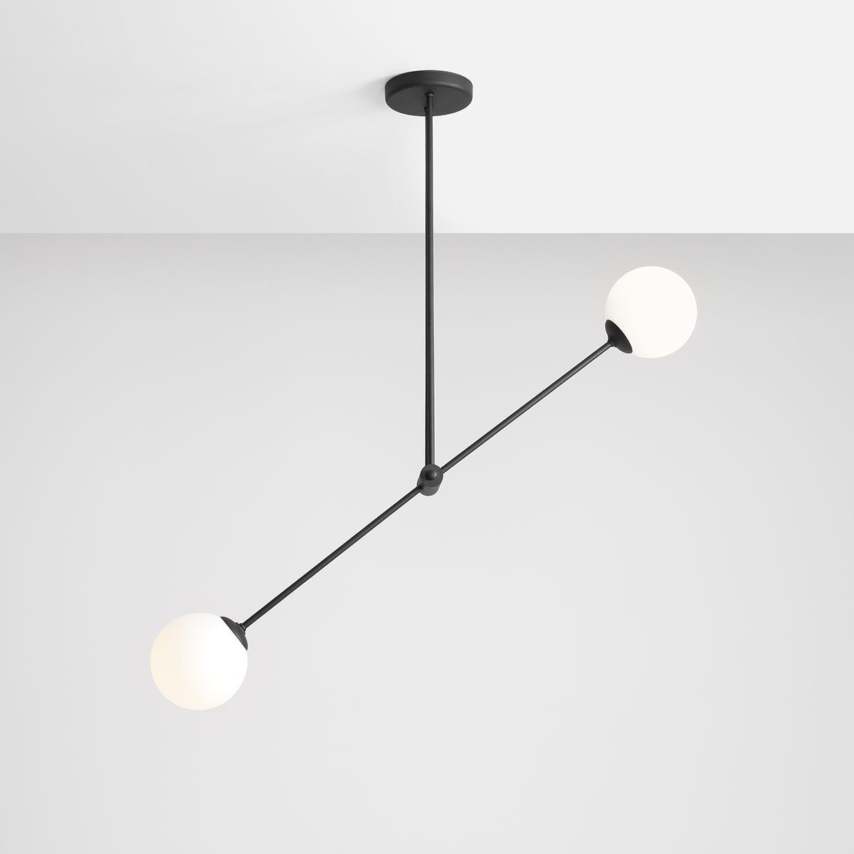 Aldex Ohio lampa podsufitowa 2x10 W czarna 1081PL_H1