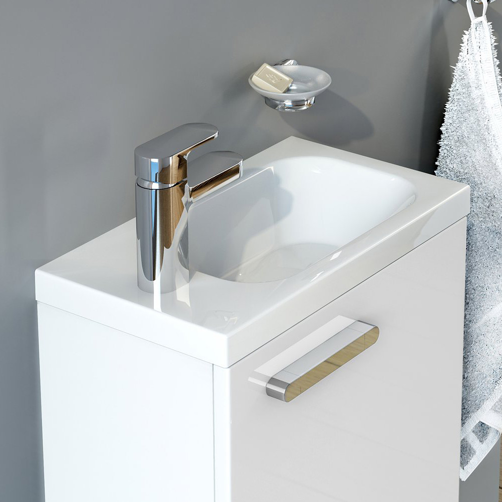 Ravak Chrome 400 umywalka 40x22 cm prostokątna lewa biała XJGL1100000