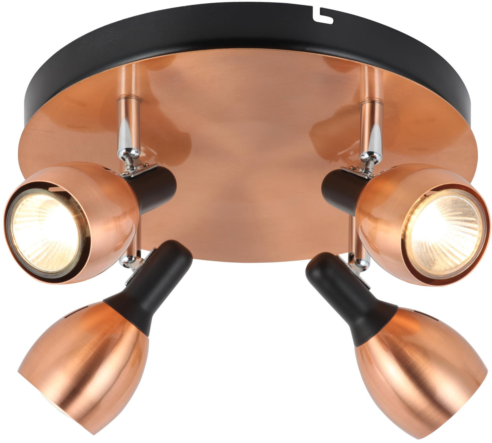 Candellux Cross lampa podsufitowa 4x50W miedź 98-34878
