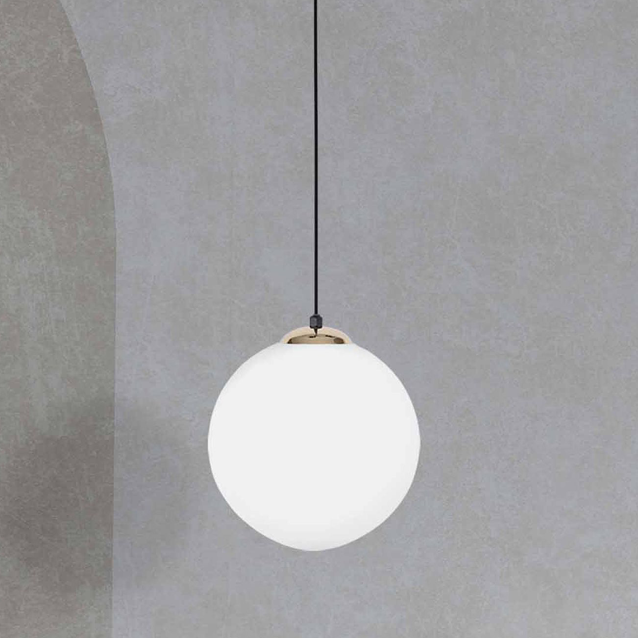 Kaja Isla lampa wisząca 1x40W czarny/patyna/szkło biały mat K-4912