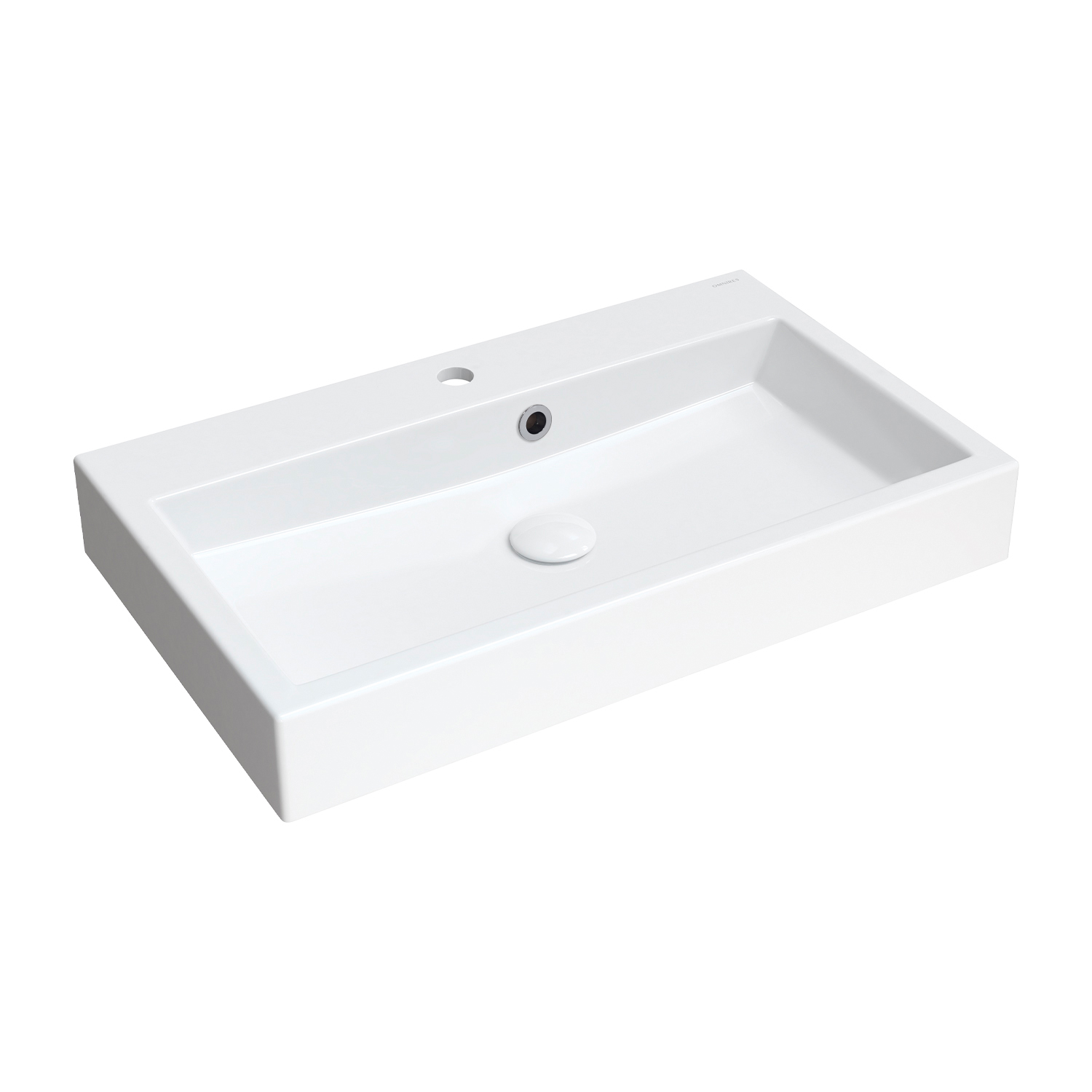 Omnires Thasos M+ umywalka 70x42 cm prostokątna ścienna-nablatowa biała THASOS700ZPBP