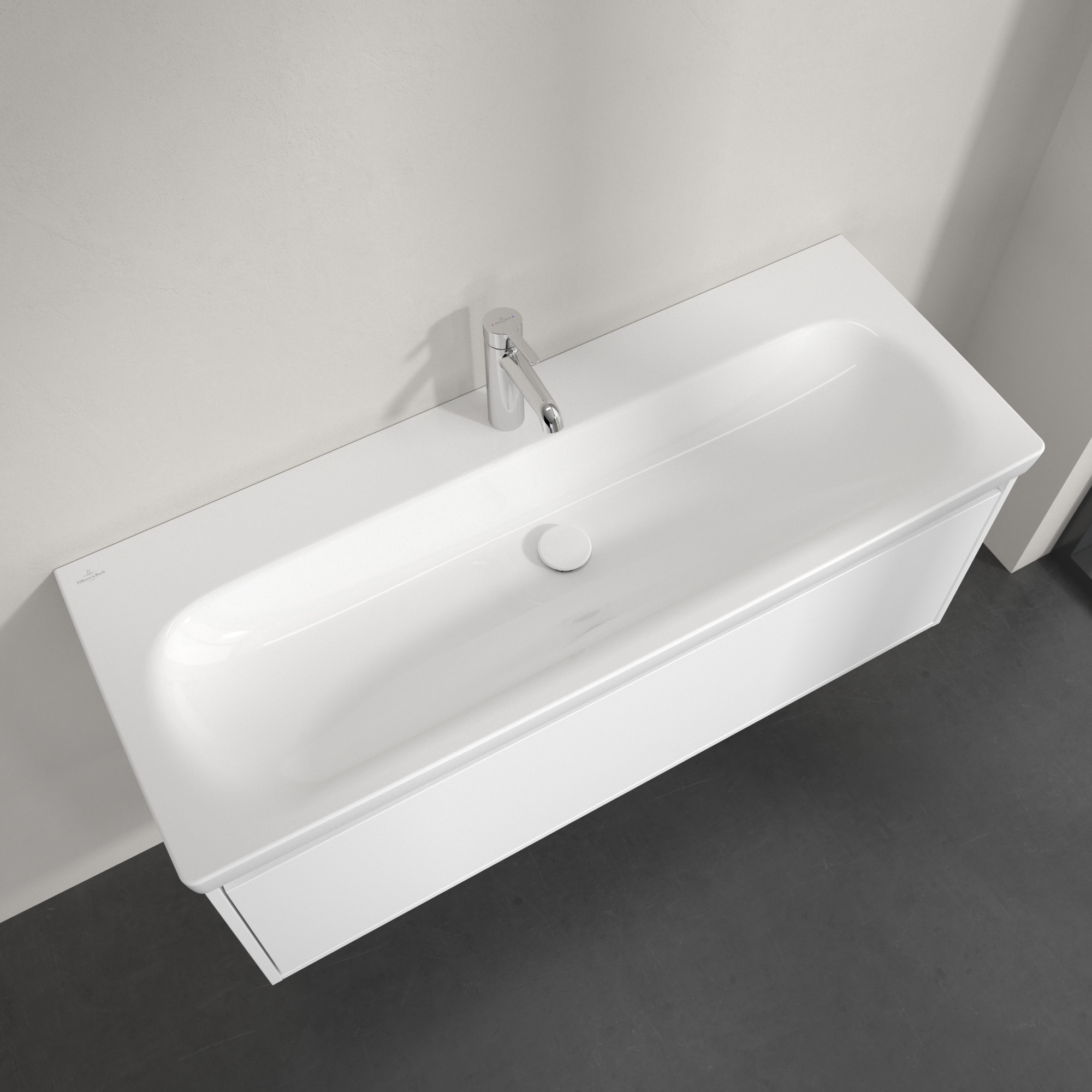 Villeroy & Boch Skyla umywalka 120x46 cm prostokątna meblowa CeramicPlus Weiss Alpin 5A51C1R1