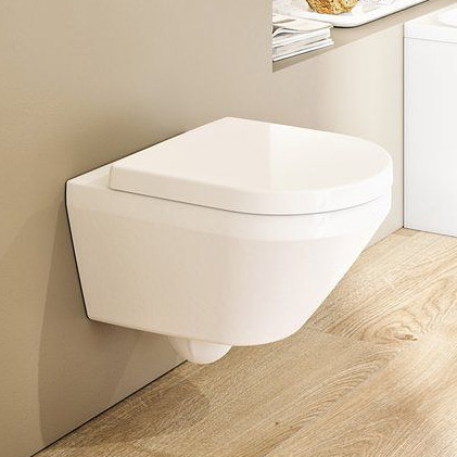 Villeroy & Boch Architectura miska WC wisząca bez kołnierza ze spłukiwaniem wirowym biały połysk 4694C0R1