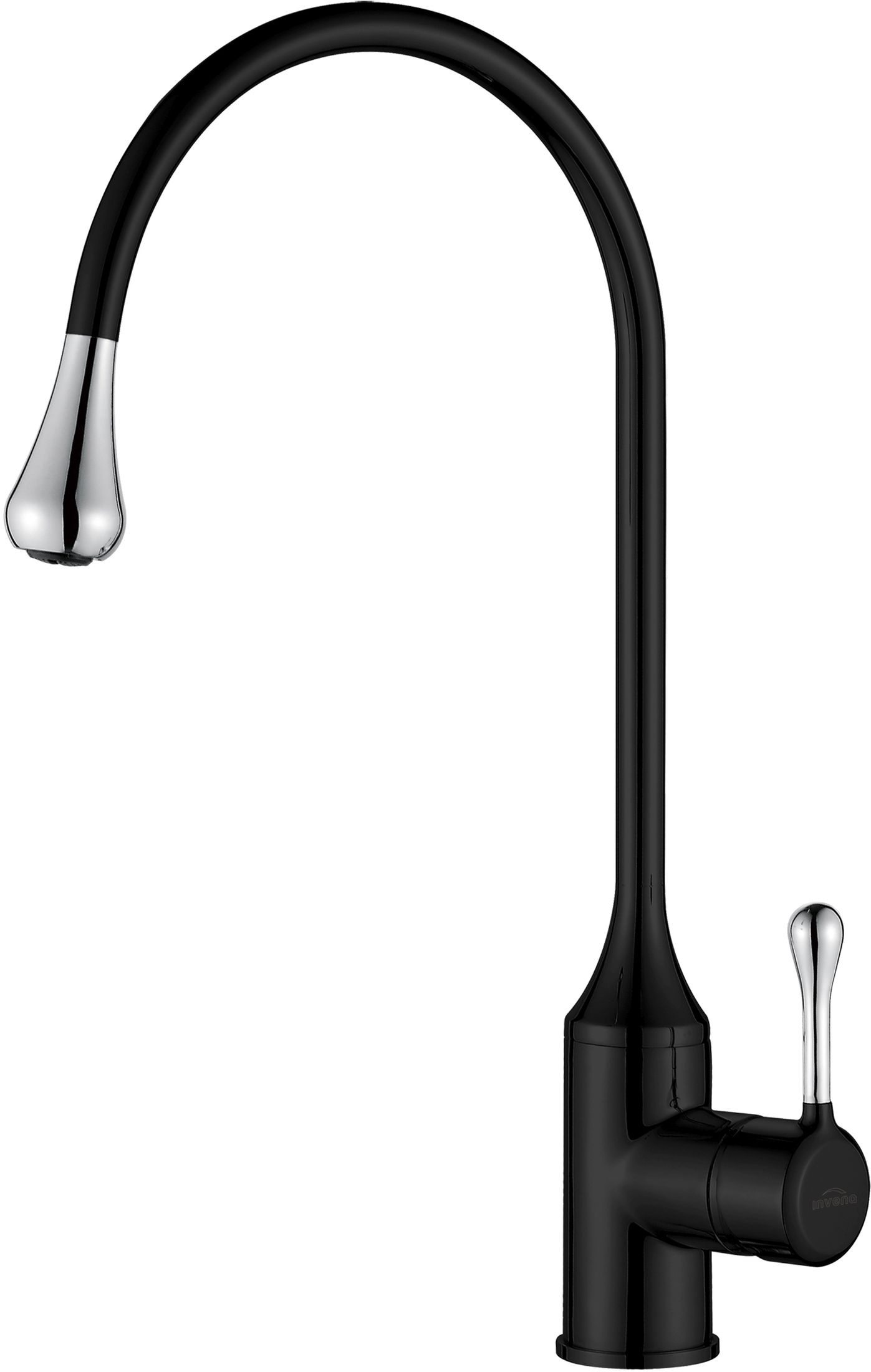 Invena Pingo bateria kuchenna stojąca czarny mat/chrom BZ-55-L08
