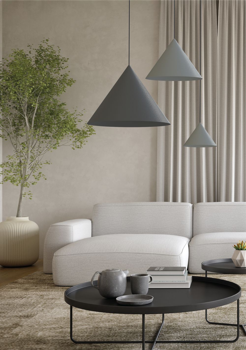 Nowodvorski Lighting Zenith L lampa wisząca 1x20W szara 10873