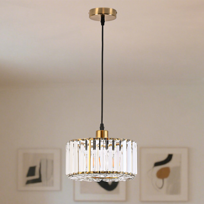 Light Prestige Vetro lampa wisząca 1x15 W złota LP-2910/1P GD round