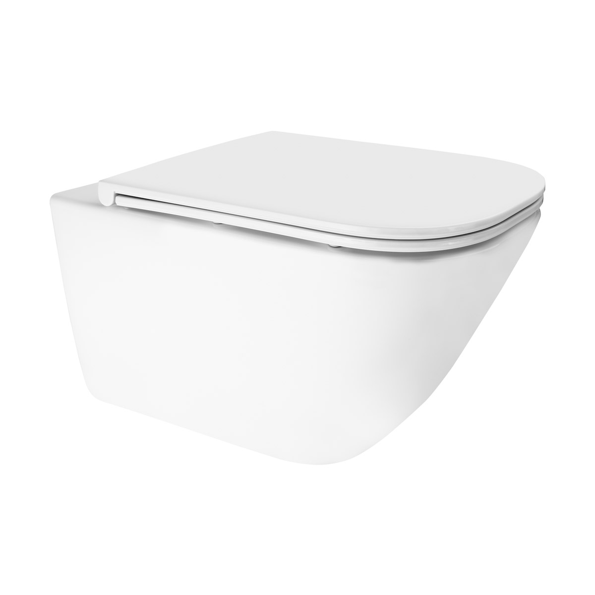 Zestaw Oltens Hadsel Stille miska WC wisząca PureRim z powłoką SmartClean z deską wolnoopadającą Slim biała 42545000 - Wysyłka w 24h
