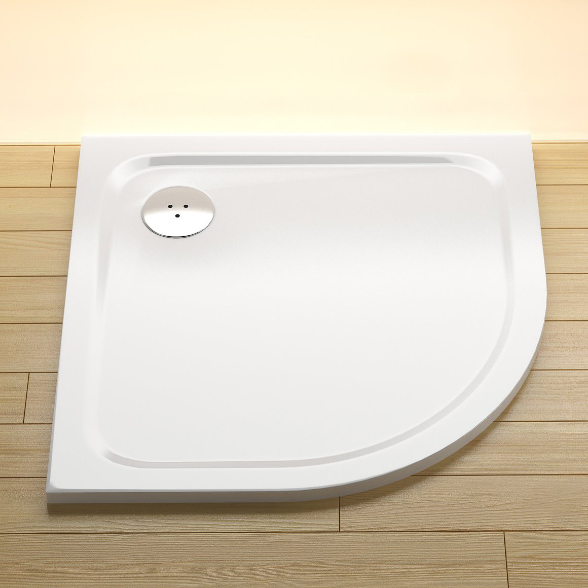 Ravak Elipso Pro Chrome brodzik 90x90 cm półokrągły biały XA247701010