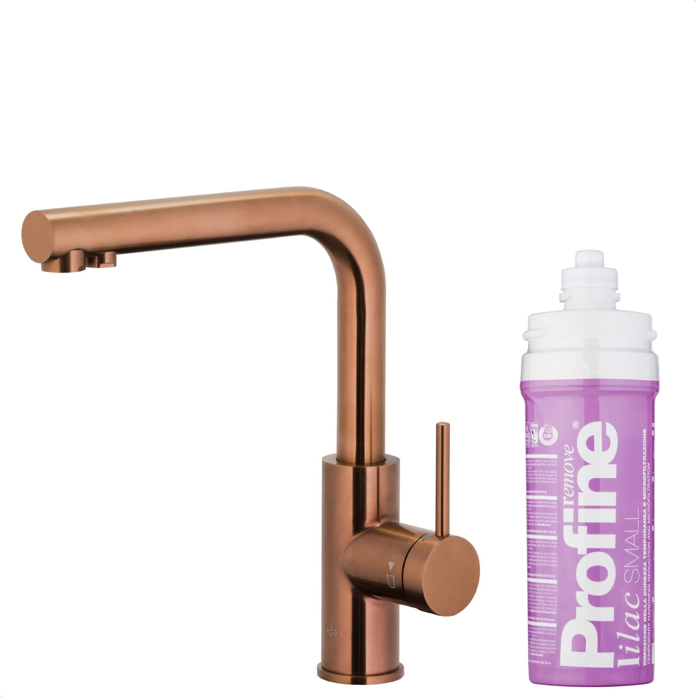 KFA Armatura Duero Pure Basic bateria kuchenna z filtrem stojąca miedź szczotkowana PVD 6623-915-34